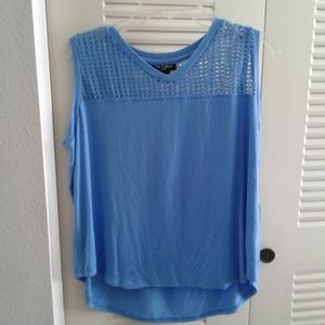 NWT Nue Options Blue Short Sleeve Top